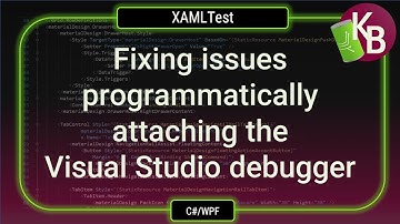 C#/WPF - XAMLTest w/ Visual Studio debugging