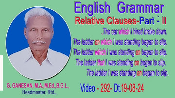 Defining Relative Clauses - Part II - in English - Video - 292