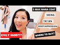S Max Mara Arona Coat Unboxing, Price, Sizing And First Impression Review | where to get it on sale