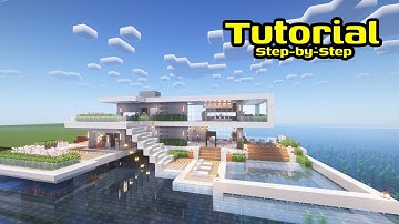 Modern California Beach House Tutorial in Minecraft | Realistic Step-by-Step Villa Build