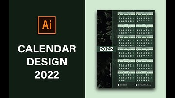 2022 calendar | how to make simple and Beautiful wall calendar | illustrator tutorial
