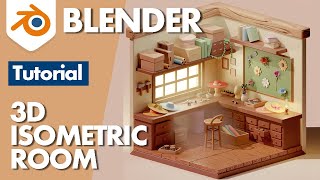 How to make an Isometric Room inside of Blender | Blender Tutorial