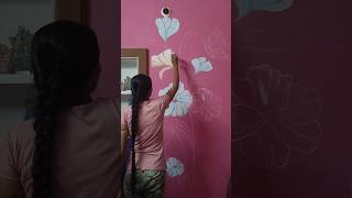 Wall painting at our home 🏠#art #roomdecor #wallpainting #miniart #parthanaartcreator