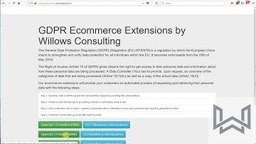 Opencart GDPR Toolkit Demo