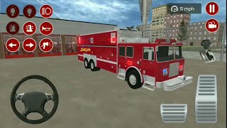 Mobil Truk Panjang Pemadam Kebakaran Level#25 - Mobil Balap Truk Simulator Android Gameplay screenshot 2