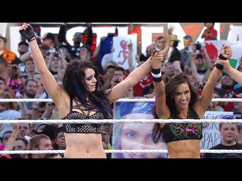 Paige & AJ Lee defeat The Bella Twins on The Grandest Stage of Them All: WrestleMania 31