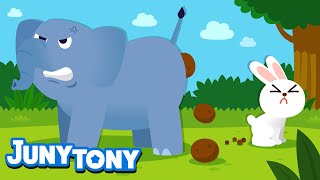 🐇Animal Poo Poo Song💩 | Whose Poop Is It?🐘 | Animal Song for Kids | K-pop kids song | JunyTony screenshot 5