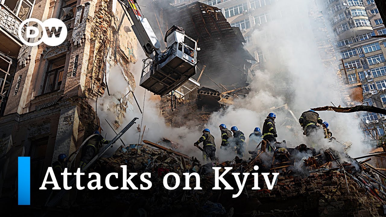 Film backdrop image for More drone strikes hit Ukraine's capital Kyiv: What's behind Russia's new strategy? (2022)