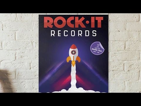 How to Design a Futuristic Record Store Poster in Photoshop