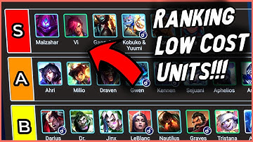 Ranking Set 16 Low Cost Units!!! Tier list for 1, 2, & 3 Cost openers + Mid game carries