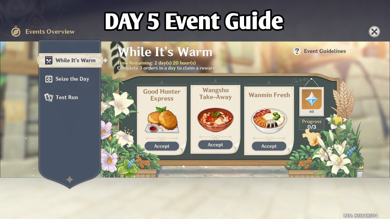 [FOOD DELIVERY] While It's Warm Day 5 - Genshin Impact