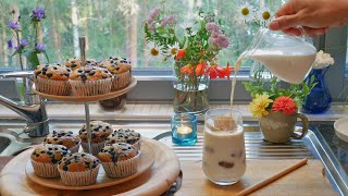 Cozy Morning Routine | Blueberry Muffins, Soup & Forest Walk | Finnish Summer Vlog 🍃🫐