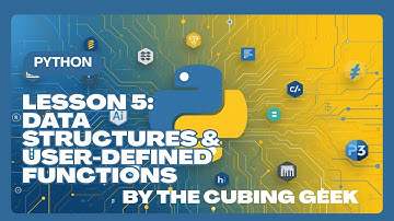 Python lesson 5: Data Structures and user-defined functions