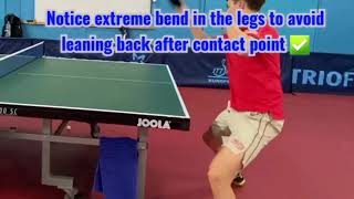 Table tennis half long ball - Effective backhand & forehand topspin off a backspin ball