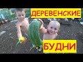 Деревенские будни / дети / Аля / Огород / Мама кошка / Семья в деревне