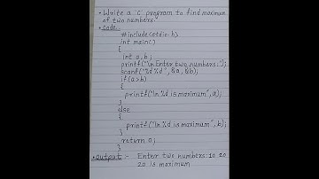 Write a C program to find the maximum of two numbers.