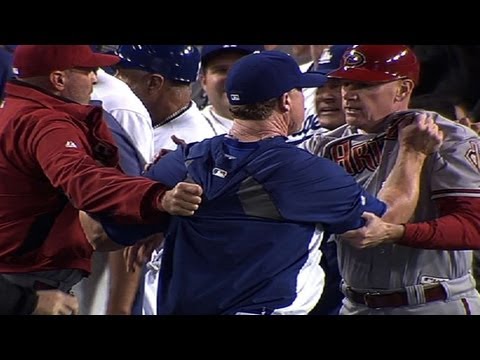 D-backs, Dodgers brawl twice in one night