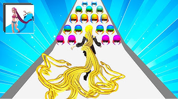 Hair Rush Game All Levels Gameplay iOS,Android Walkthrough Update Max Level Runner AOPI35-36LAKO