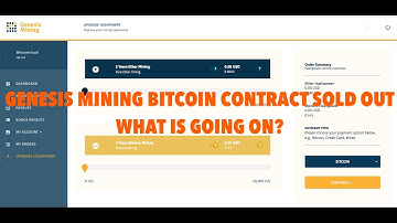 GENESIS MINING BITCOIN CONTRACT SOLD OUT. WHAT IS GOING ON?