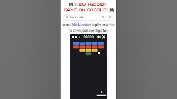 Hidden new game on Google: just search block breaker to play!