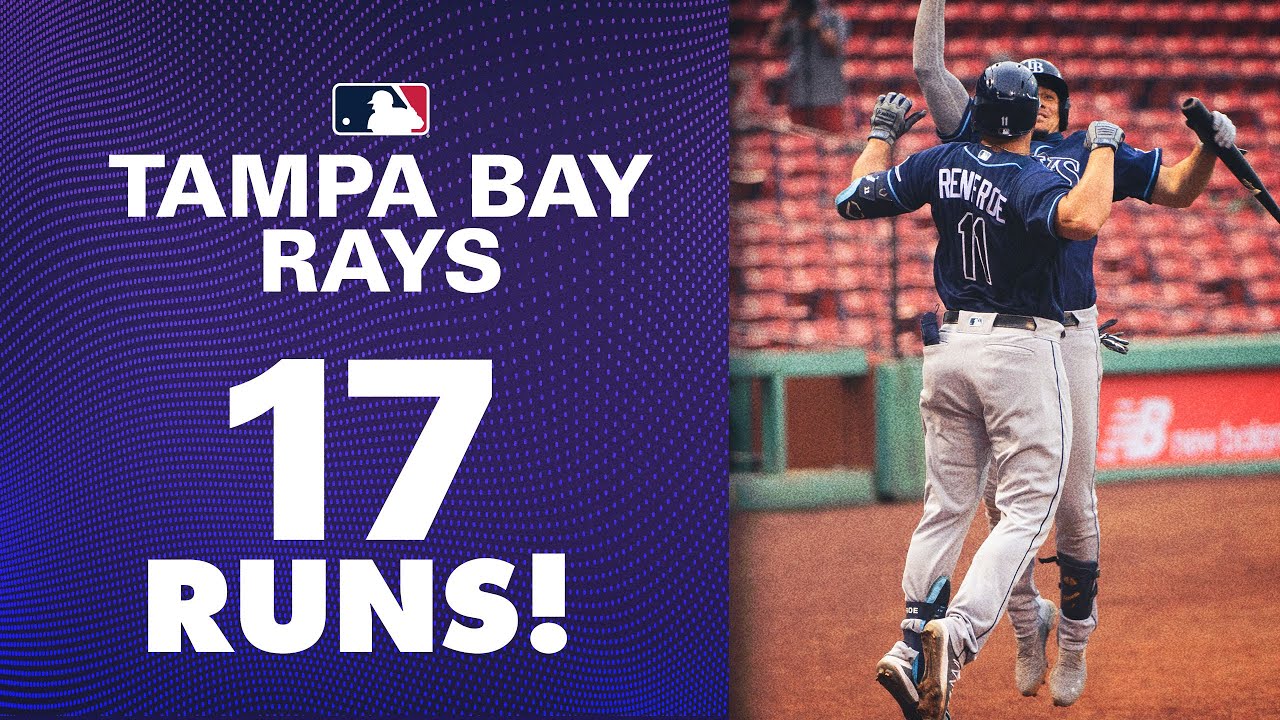 17 RUNS in 1 game! Rays unleash scoring barrage on Red Sox in big win
