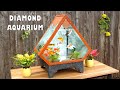 Stunning diamond shaped fish tank for small space