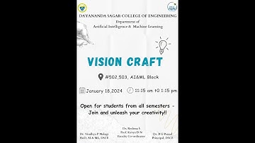 Vision Craft 2024 - Dept of AI & ML, DSCE