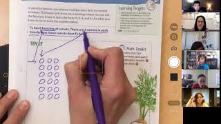 10/26/20 - Math - lesson 6, session 1 - multiplying with 3, 4, & 6 - pages 127-130