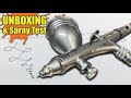 GSI CREOS MR.HOBBY PS.770 Japanese Airbrush Unboxing / Spray Test