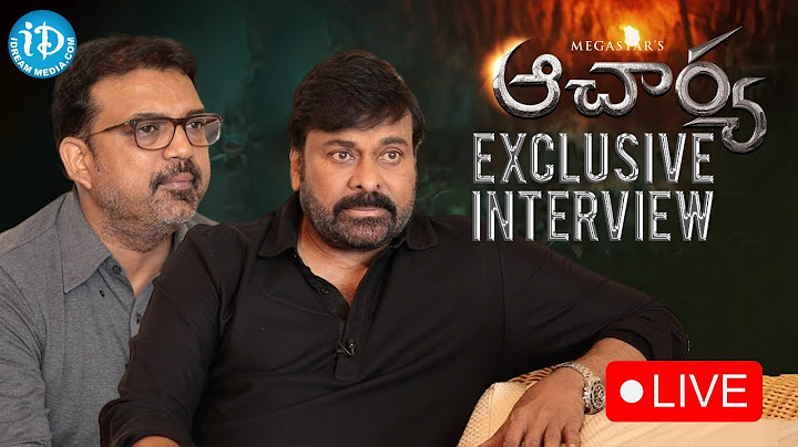 🔴LIVE:Megastar Chiranjeevi & Director Koratala Siva Exclusive Interview About Acharya |iDream Movies