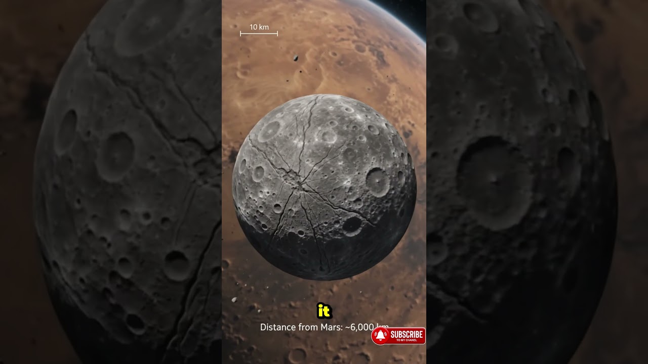 The Moon That’s Slowly Falling Into Mars  #mars #astronomy #jupiter #moons #nasa #science #space
