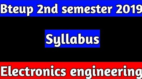 Up polytechnic 2nd semester syllabus Electronics engineer