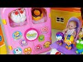 Baby Doll and pororo carrier car toys picnic food play - 토이몽