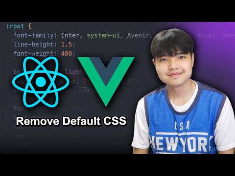 การลบ Default CSS ในโปรเจค ReactJS และ VueJS ที่ติดตั้งด้วย ViteJS 👨‍💻💯