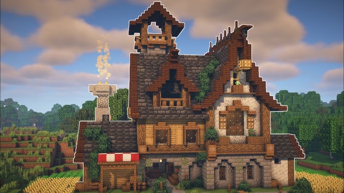 Minecraft: How to Build a Large Medieval House 