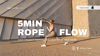 5 minutes ROPE FLOW with Giedre | OCTOMOVES | Low impact fun training beautiful flow