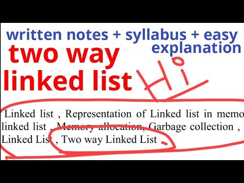 two way linked list data structure concept video tutorial lecture pdf ...