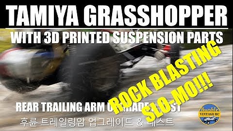 Tamiya Grasshopper with 3D printed suspension parts, slow-motion videos of testing the upgrade!