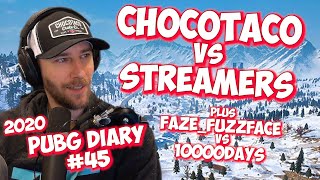 ChocoTaco vs Streamers | Streamer Vs Streamer | PUBG DIARY #45