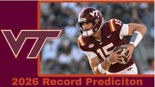 Virginia Tech Hokies 2026 College Football Record Prediction 