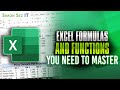 Excel Formulas and Functions You Need to Master