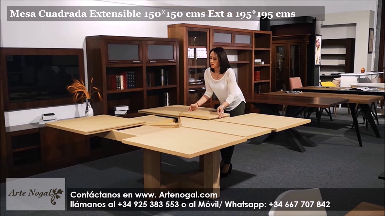 Explosivos teatro Adelaida Mesa Cuadrada Extensible - YouTube