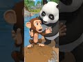 Monkey Learns a Lesson 🐒 Panda Helps ❤️ Kids Moral Story🌿 Kids Bedtime Animation #viral #kids