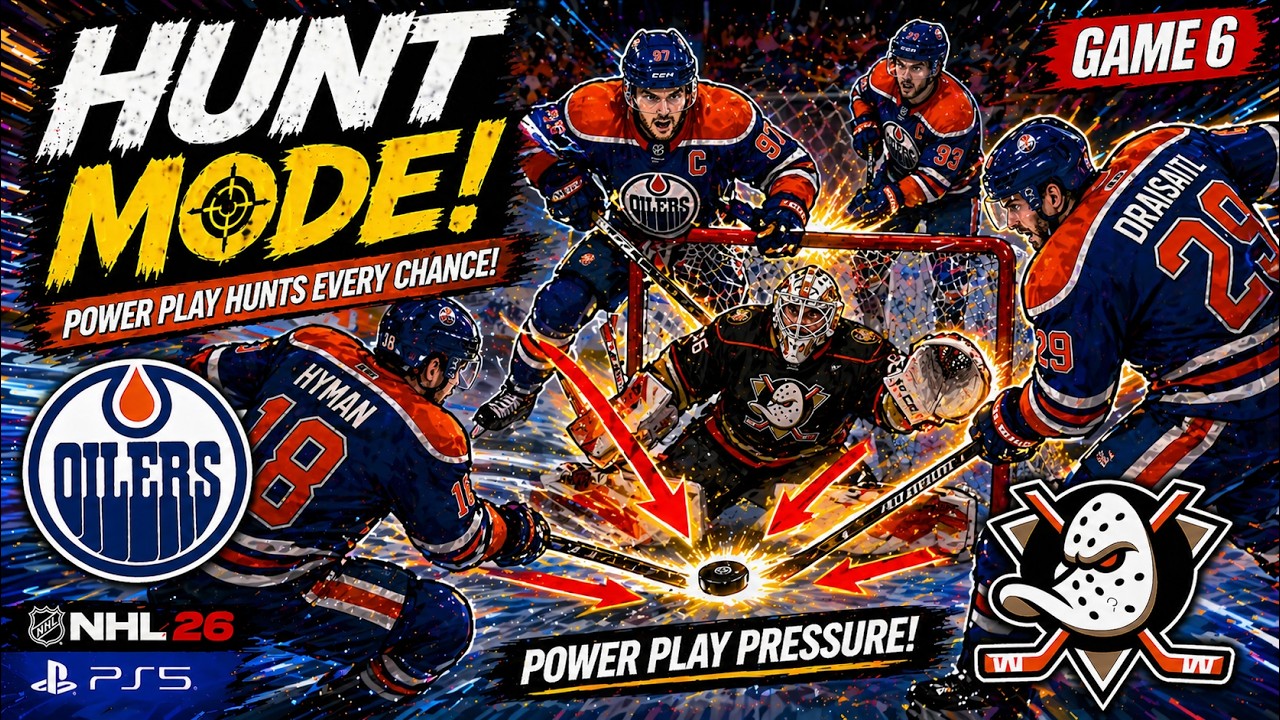 🚨 Power Play HUNTS Every Chance! | Oilers vs Ducks Game 6 | NHL 26 PS5 ...