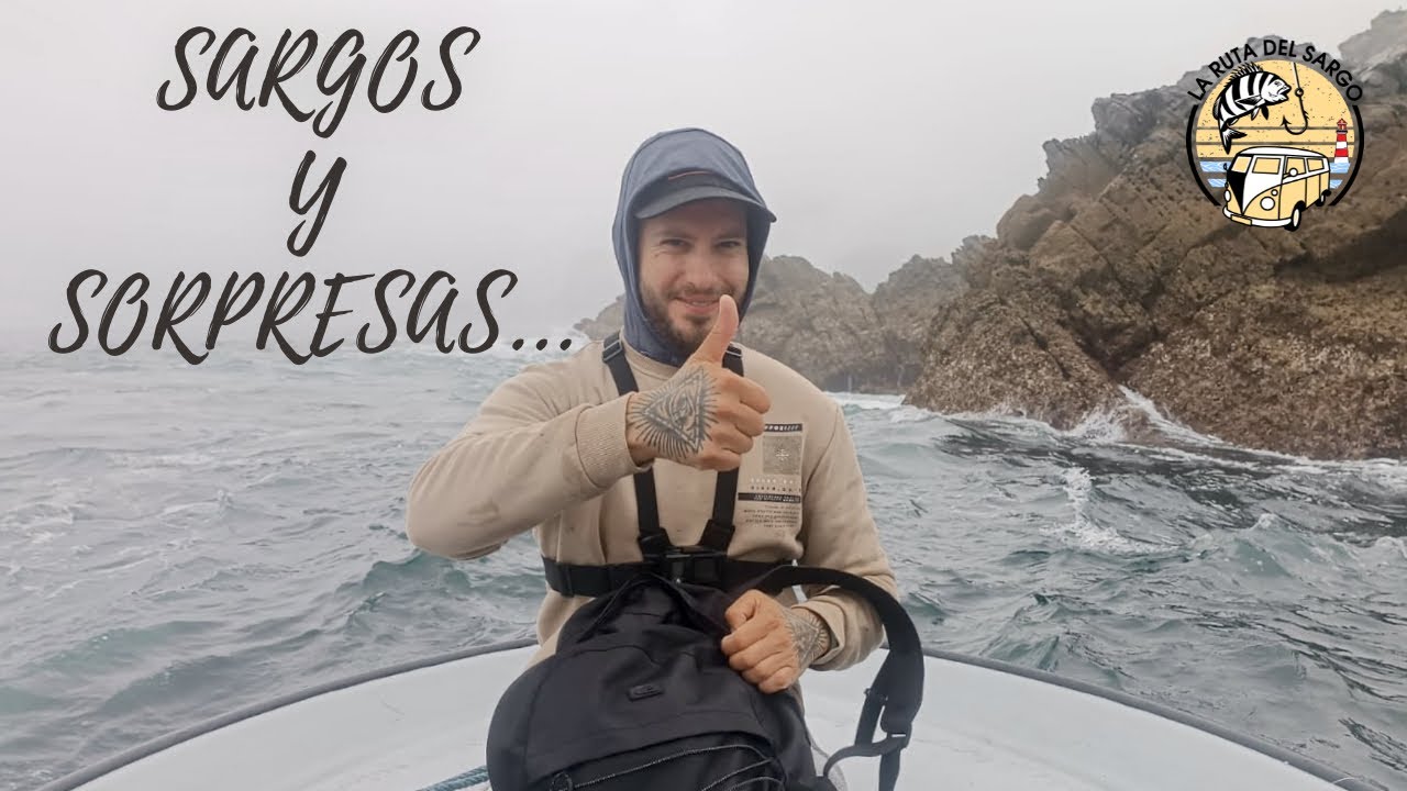 PESCA de SARGOS (y más) a PLOMÍN desde BARCO en GALICIA