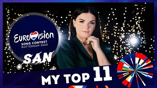 Eurovision 2020 - My Top 11 - New 🇧🇪