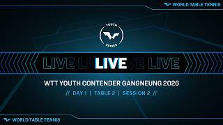 LIVE! | T2 | Day 1 | WTT Youth Contender Gangneung 2026 | Session 2