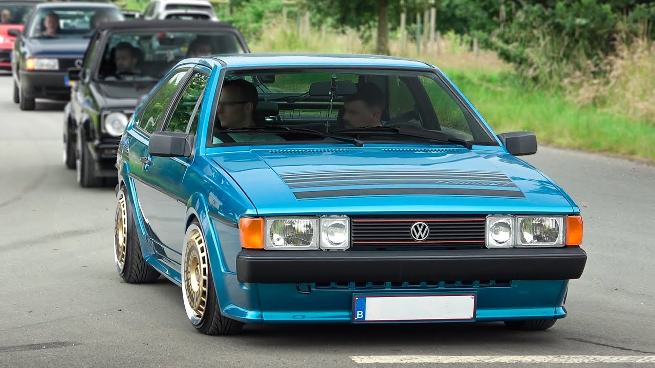 VAG Cars leaving Volkstyle Base 2024- VW Rallye Golf, Scirocco GTX, R32, GTI, RS6 C7, Golf 7R, RS3..