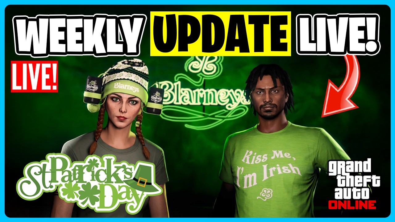 GTA ONLINE WEEKLY UPDATE LIVE! ST PATRICKS DAY EVENTS!