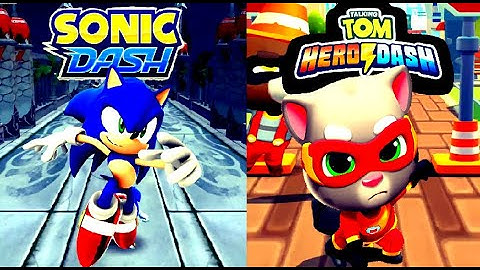 SONIC DASH VS TALKING TOM HERO DASH GAMEPLAY